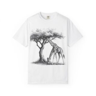 Giraffe Artistic Unisex T-Shirt - Nature Lover's Gift, Wildlife Tee, Animal Print Shirt, Eco-Friendly Fashion, Safari Style