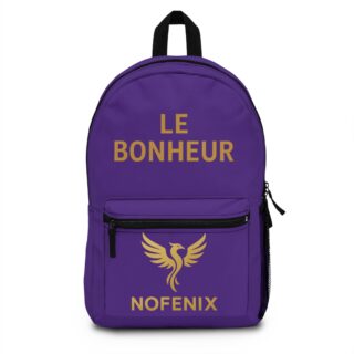 Elegant Gold-Emblazoned Backpack, Stylish Rucksack for School & Travel, Gift for Students & Travelers, Functional Daily Bag