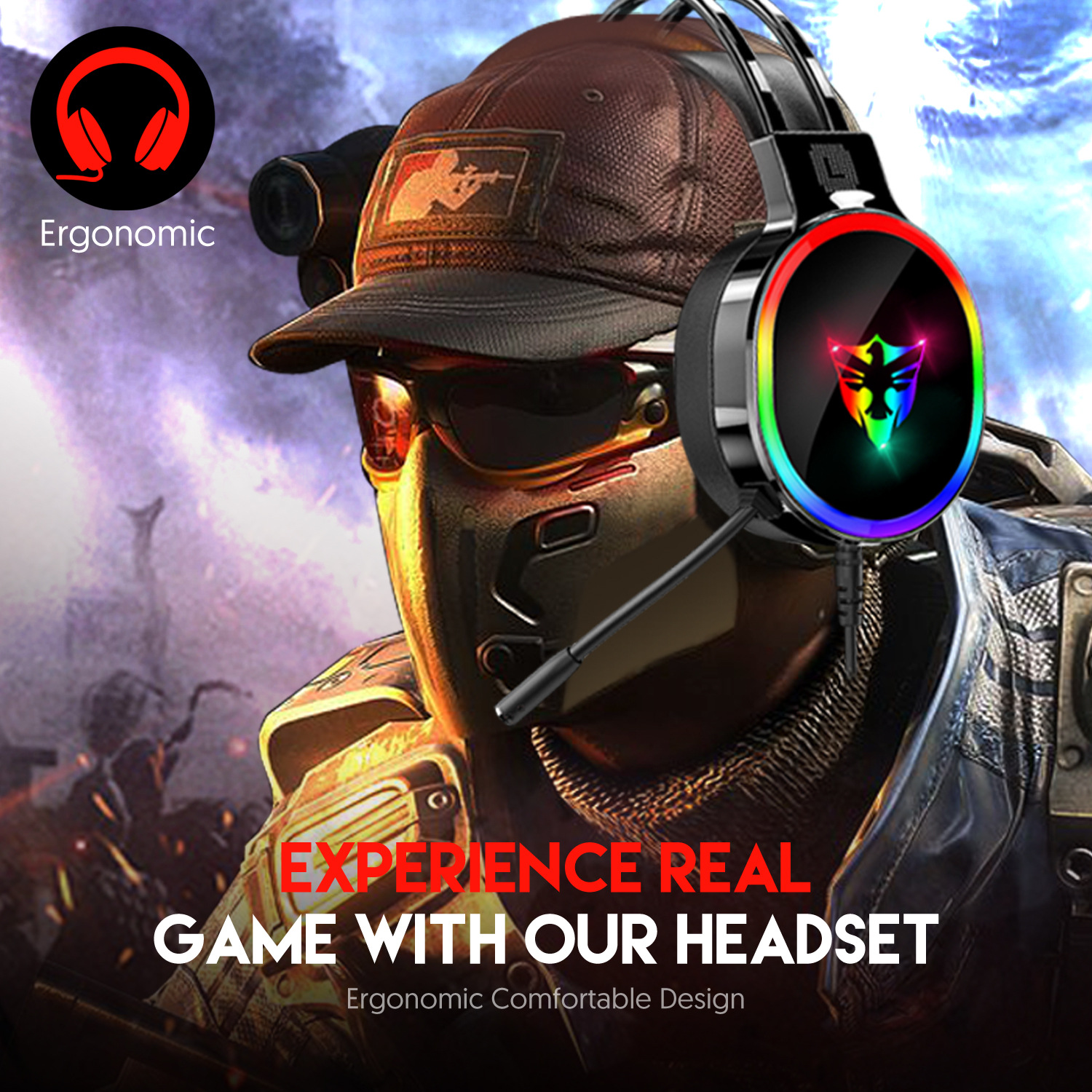 E-sports game headphones with microphone - Image 2