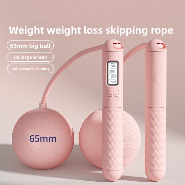 Intelligent electronic counting cordless skipping rope sports equipment