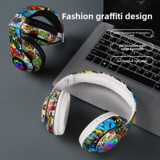 Bluetooth Glowing graffiti headphones
