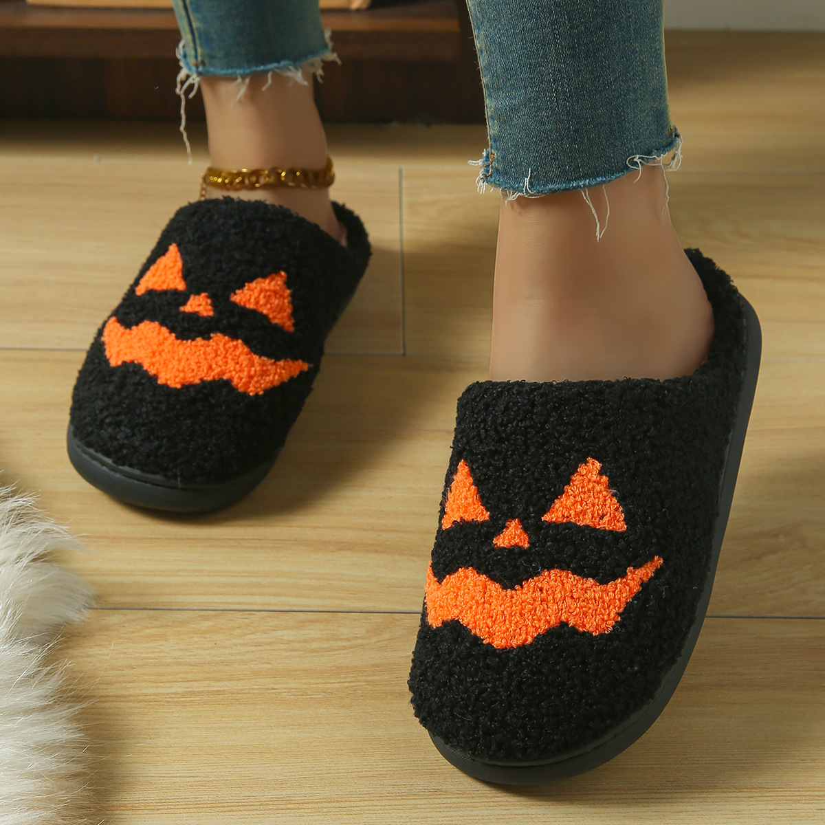 Halloween Cotton Home Slippers with Anti-Slip Sole - Image 2
