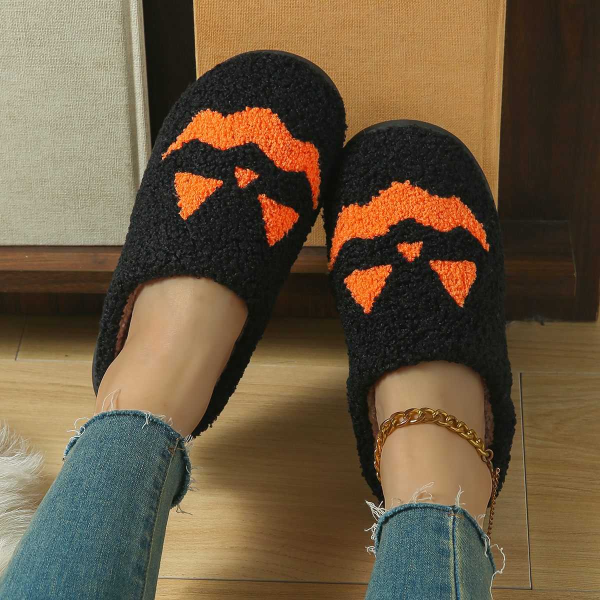 Halloween Cotton Home Slippers with Anti-Slip Sole - Image 3