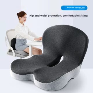 Memory Foam Seat Cushion with Backrest for Office and Home