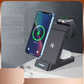 Three-in-One Fast Wireless Charger for iPhone and Samsung