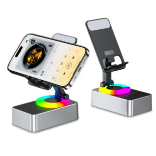 Bluetooth speaker phone holder is portable and foldable