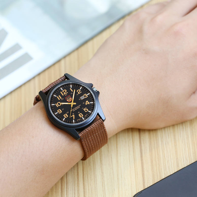 Military Style Quartz Watch with Nylon Strap - Image 4