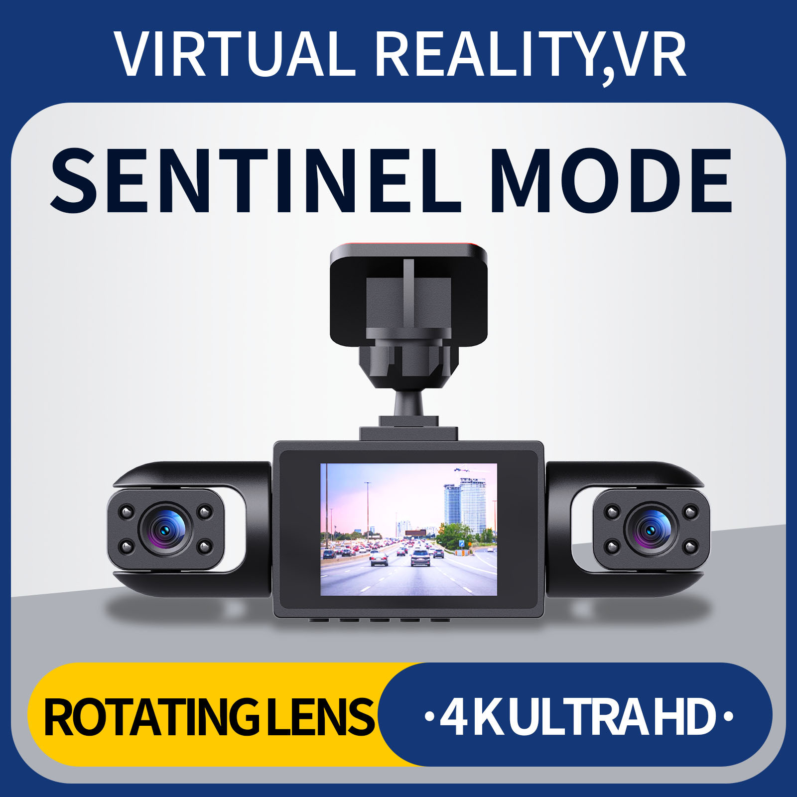 Four-Camera Vehicle Driving Recorder with 360-Degree View - Image 3