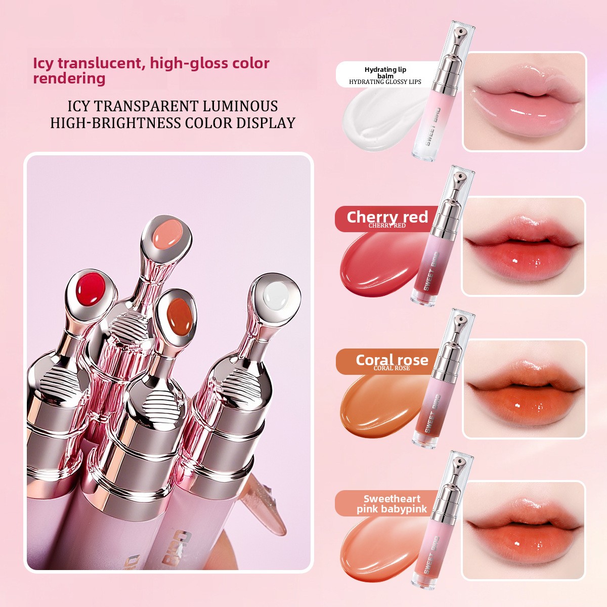 Sweet Bird Hydrating Lip Gloss with Mirror Shine