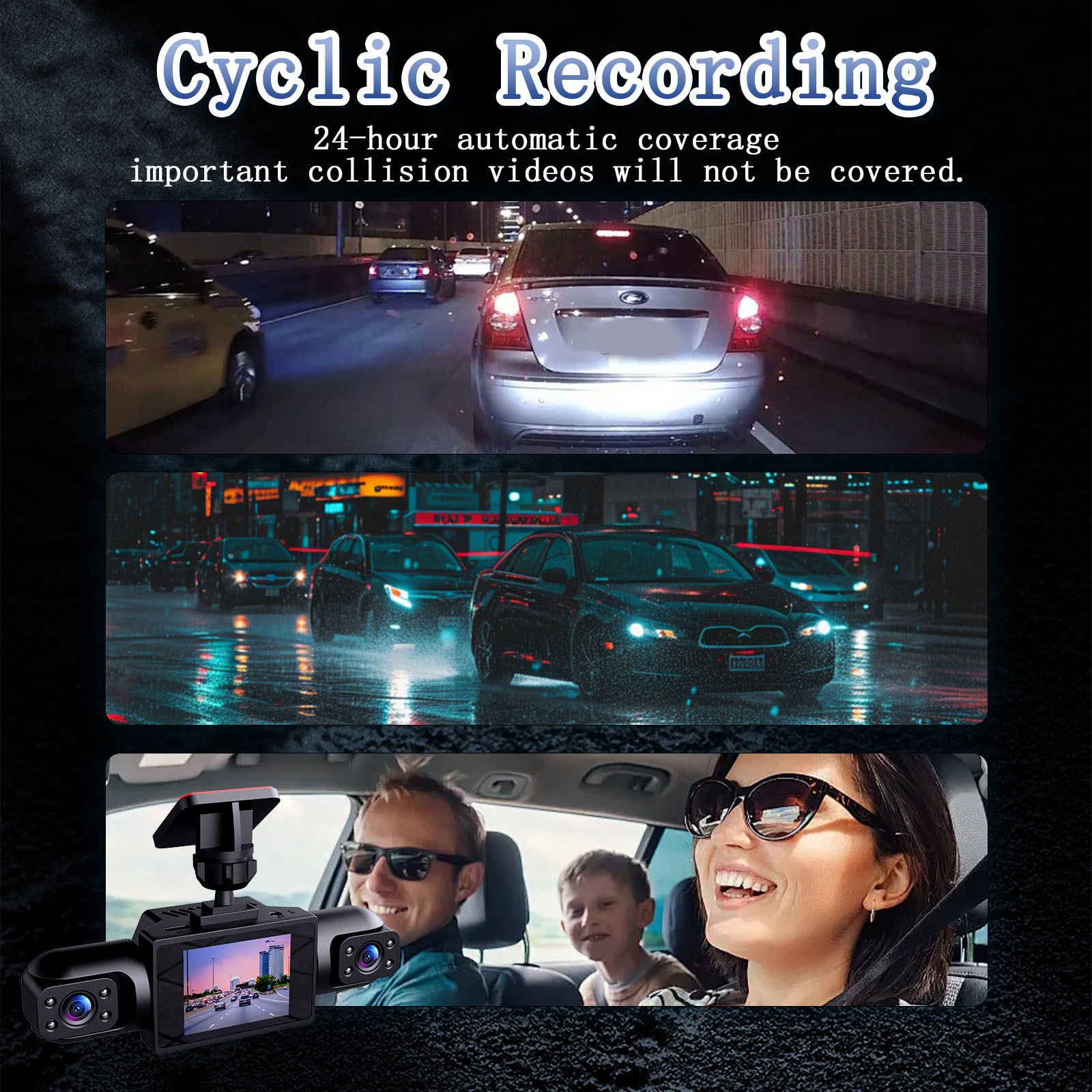 Four-Camera Vehicle Driving Recorder with 360-Degree View - Image 4