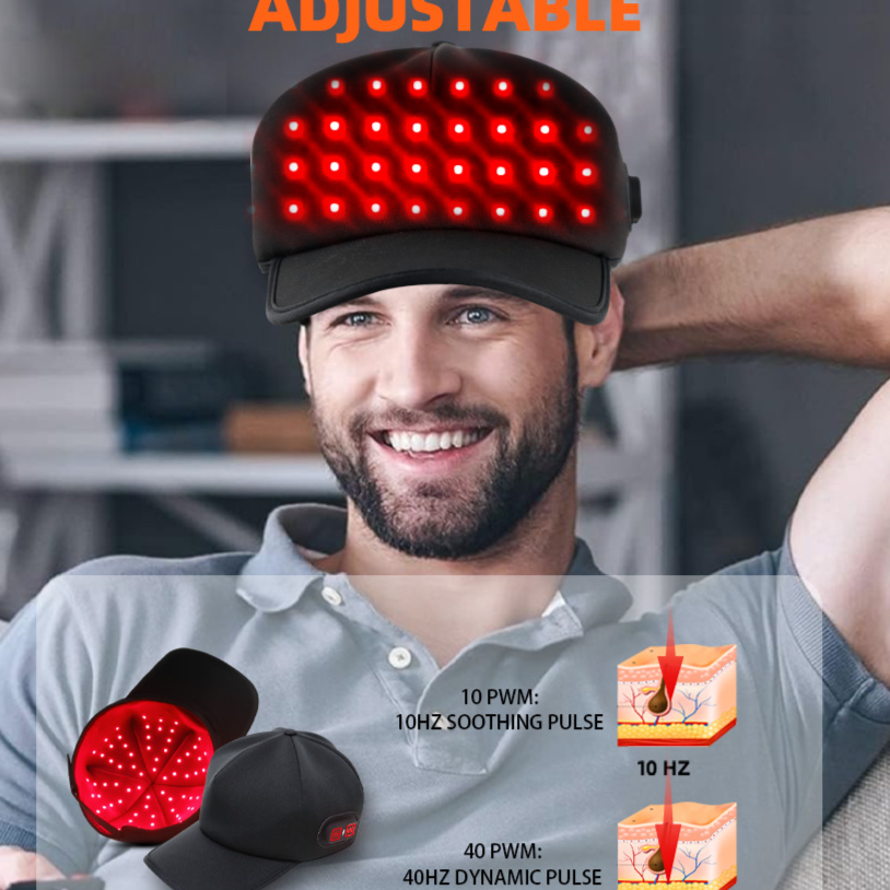 Portable LED Red Light Therapy Hair Growth Cap - Image 3