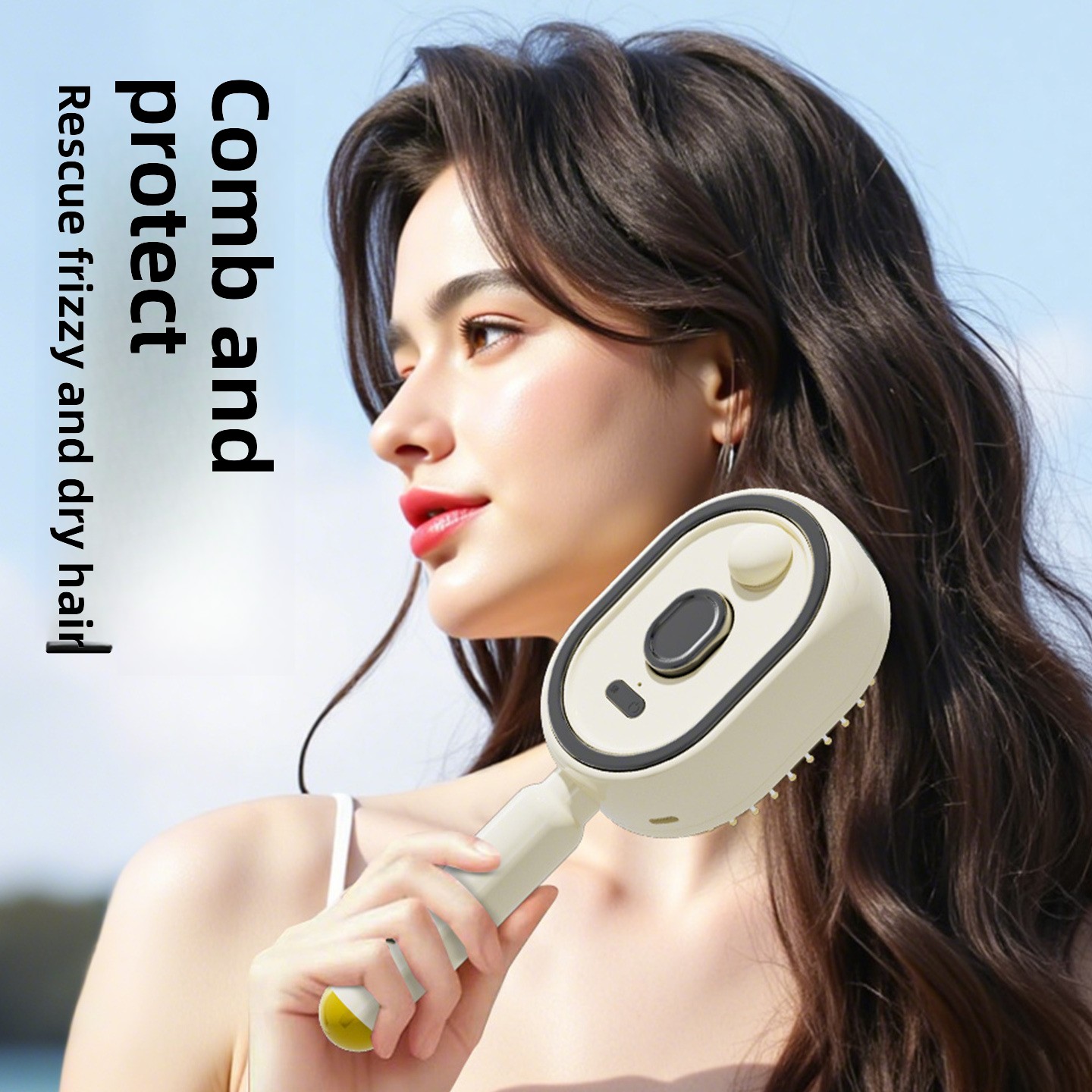 Electric Mist Hair Care Comb with Red Light and Self-Cleaning - Image 2